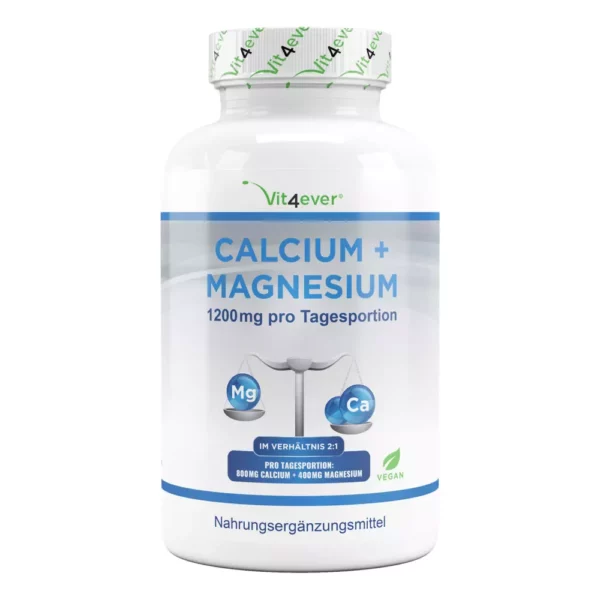 Kalcium + Magnesium - 2:1 förhållande - 365 tabletter